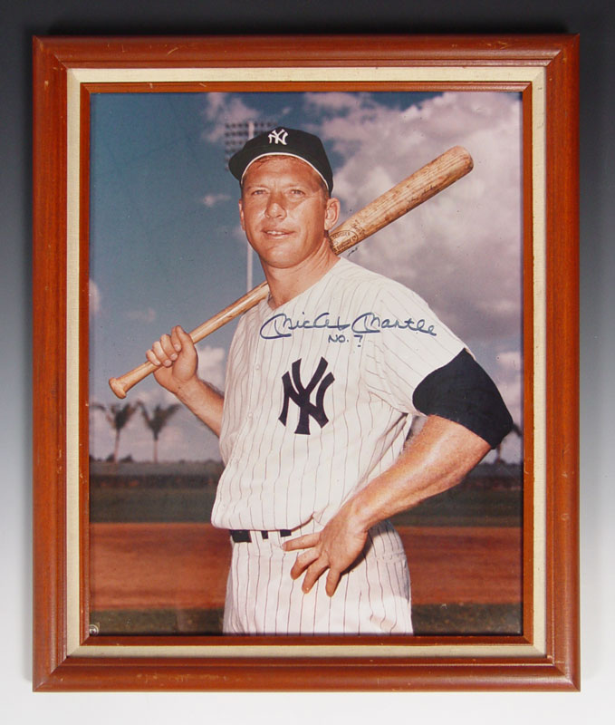 16 X 20 MICKEY MANTLE AUTOGRAPHED 14863c