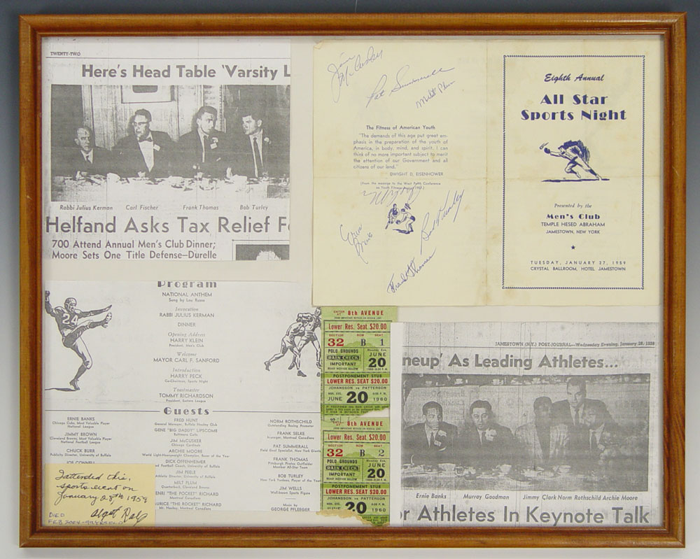 SIGNED SPORTS STARS FRAMED PROGRAM: