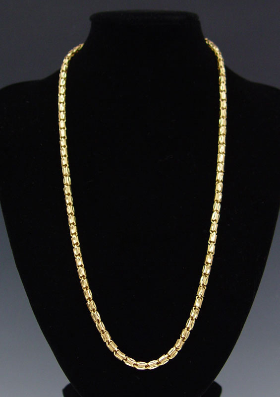 18K BARREL CHAIN: 18K yellow gold