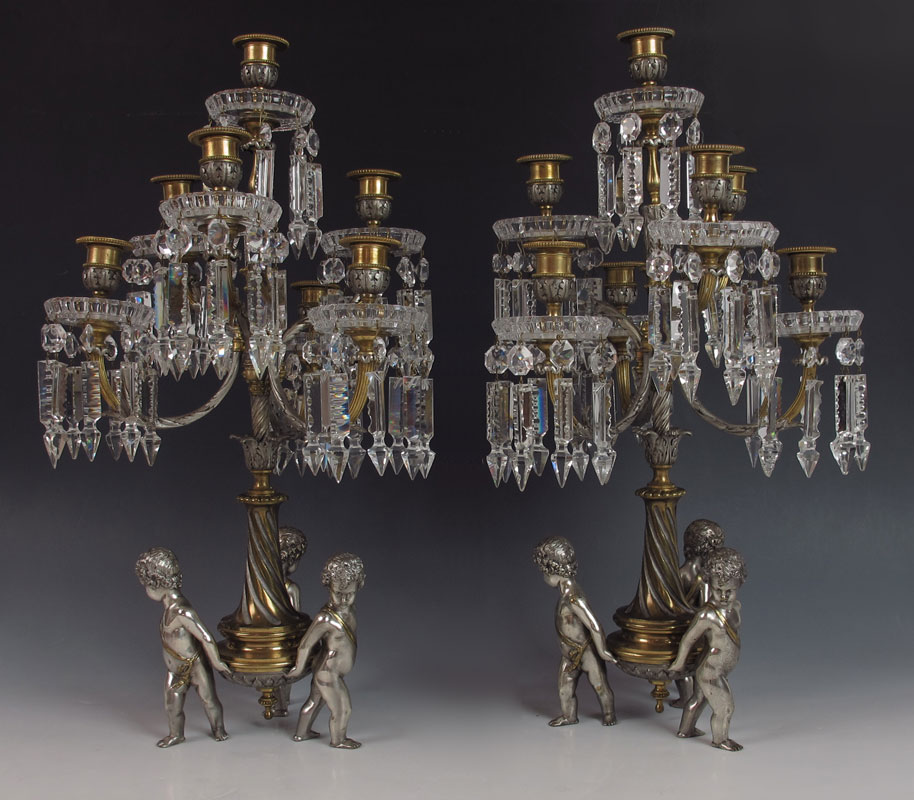 PAIR SHOW STOPPING BACCARAT BRONZE AND