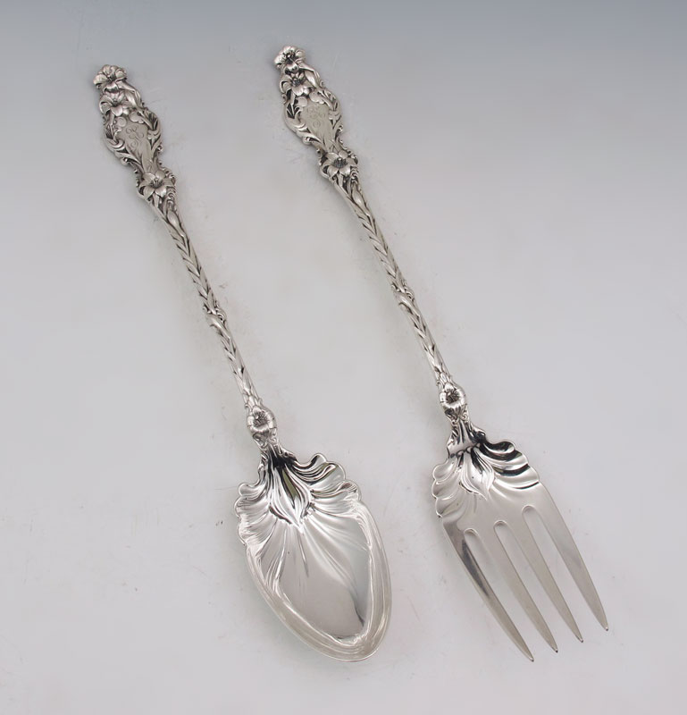 WHITING LILY STERLING SALAD SET: