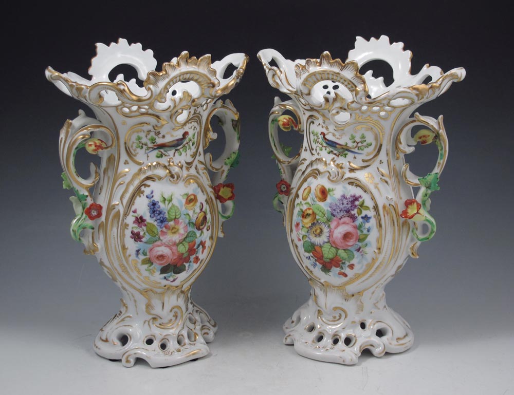 PAIR CIRCA 1800 S OLD PARIS PORCELAIN 148747