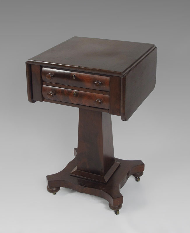 AMERICAN EMPIRE 2 DRAWER WORK STAND: