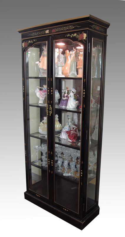 CHINOISERIE CHINA CABINET Lighted 1487a1