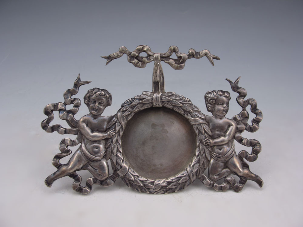 SHIEBLER STERLING PUTTI WATCH STAND  1487cf