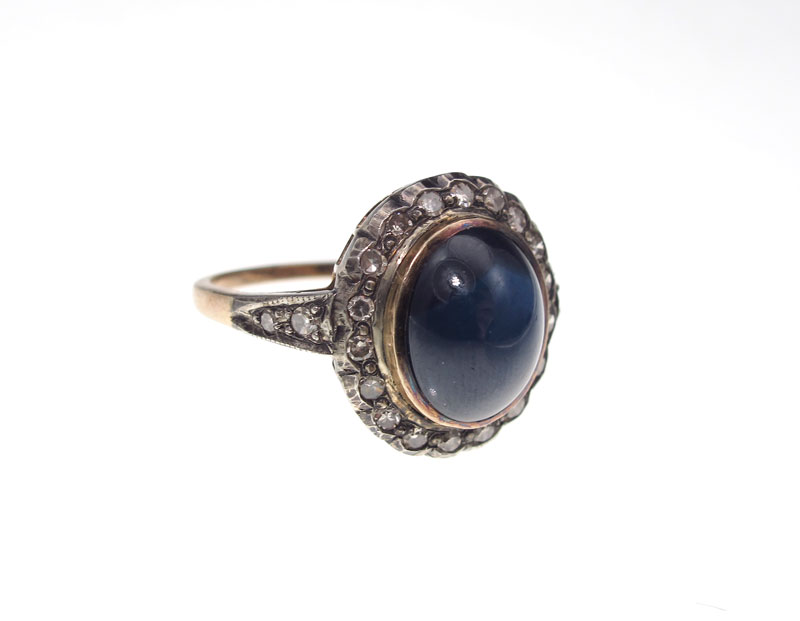 ANTIQUE STYLE SAPPHIRE RING 18K 148826