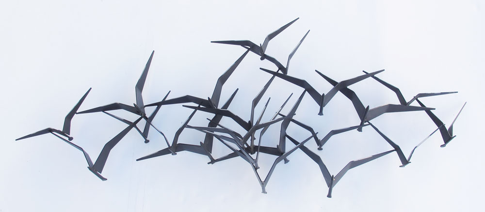 CURTIS JERE METAL WALL ART OF BIRDS