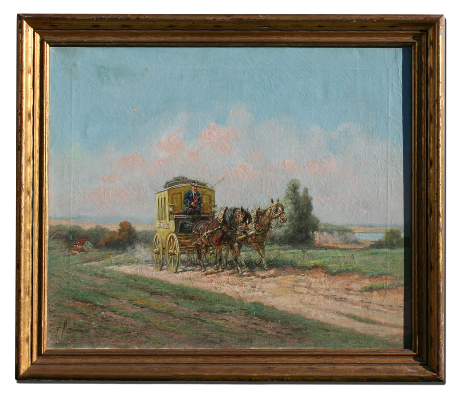 ILLEGIBLY SIGNED CARRIAGE SCENE 148890