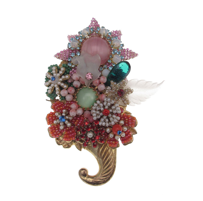 STANLEY HAGLER CORNUCOPIA BROOCH: