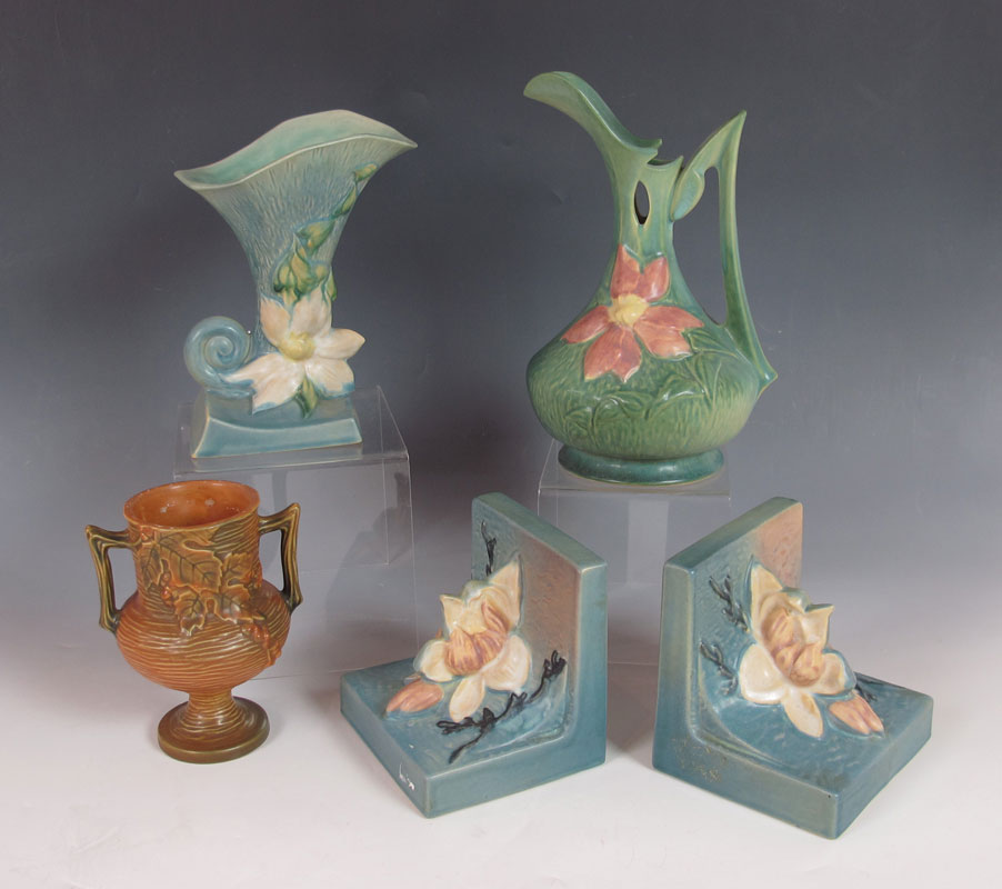 5 PIECES ROSEVILLE POTTERY To 1488a9