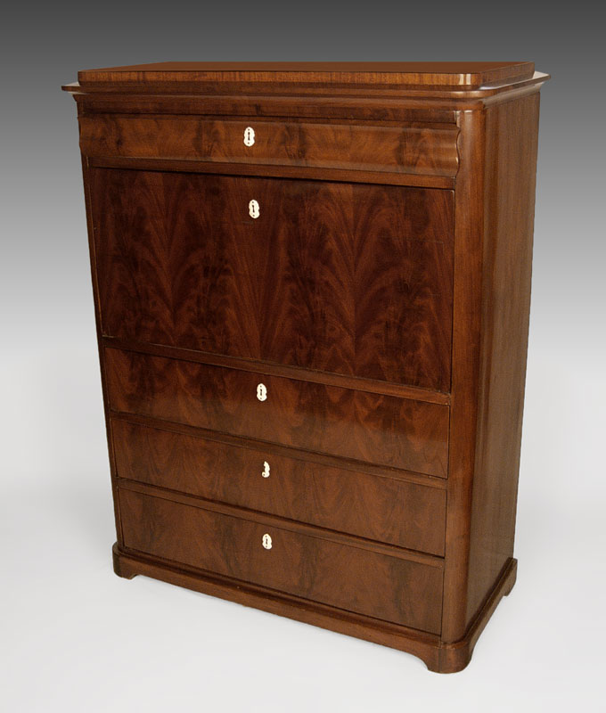 19TH CENTURY SECRETAIRE ABATTANT: