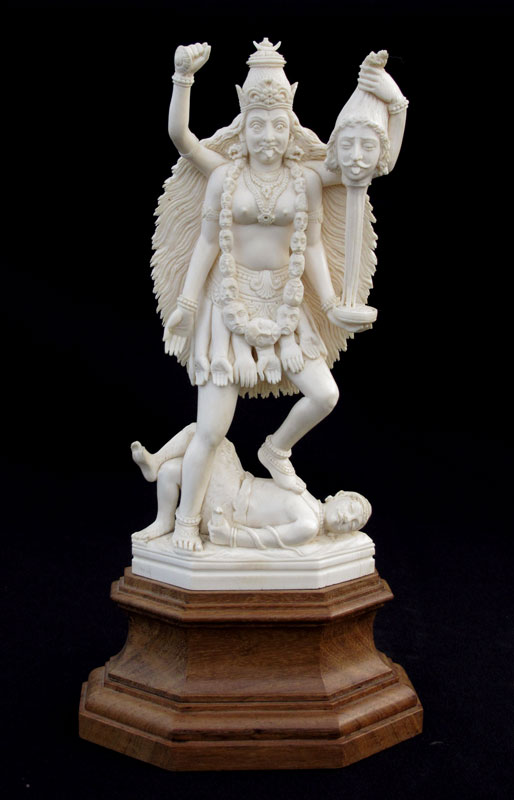 CARVED IVORY DEPICTING HINDU GODDESS 148951