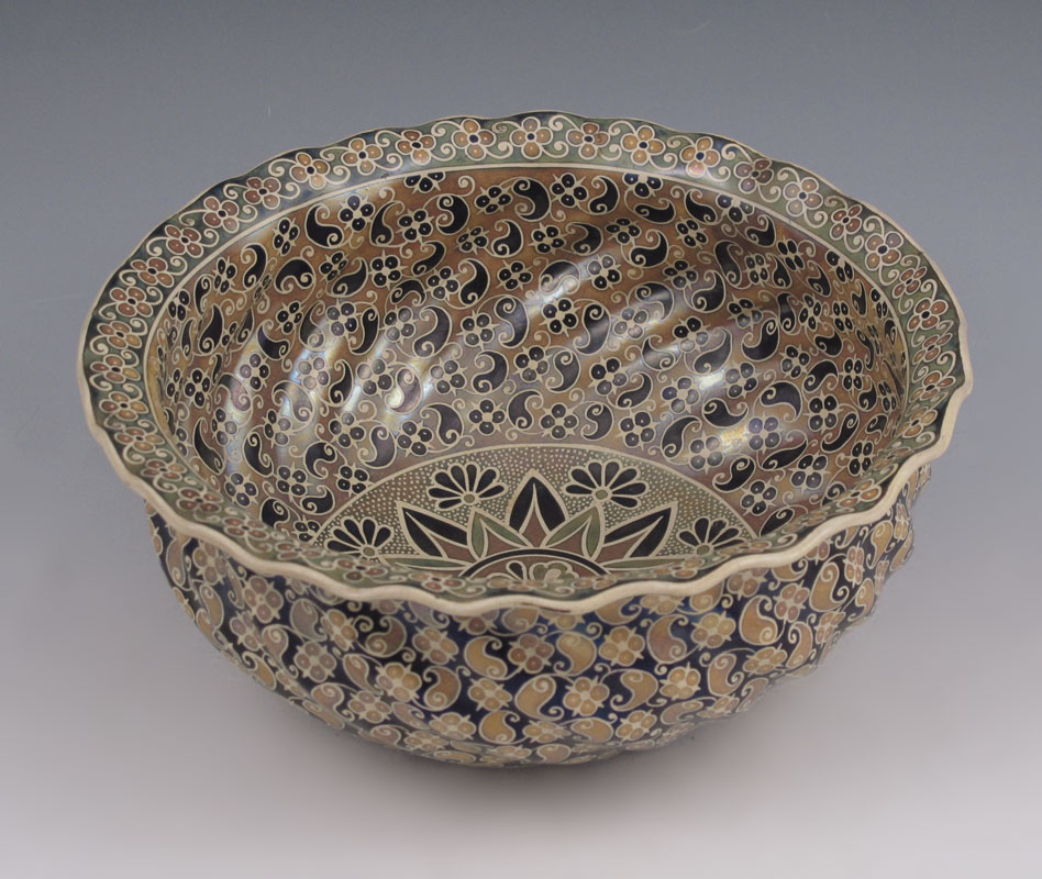 ZSOLNAY HUNGARIAN POTTERY BOWL: