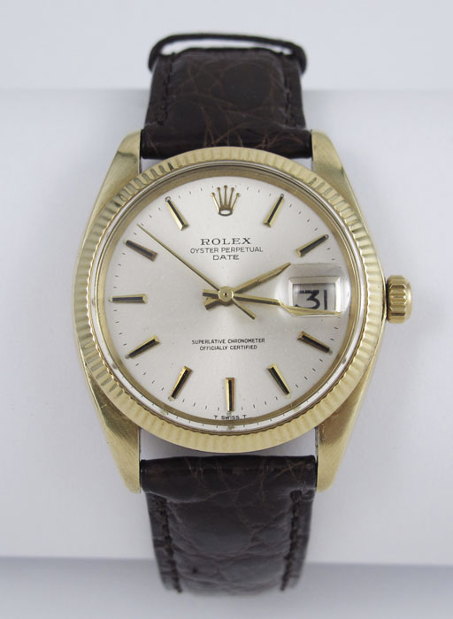 14K GOLD ROLEX OYSTER PERPETUAL DATE