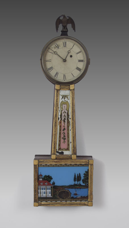 REVERSE PAINTED BANJO CLOCK Unsigned 1489ce