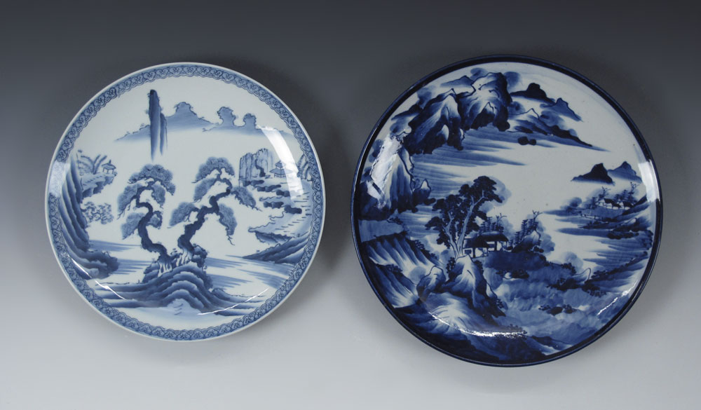 TWO LATE 19TH C ARITA WARE CHARGERS  148a0f