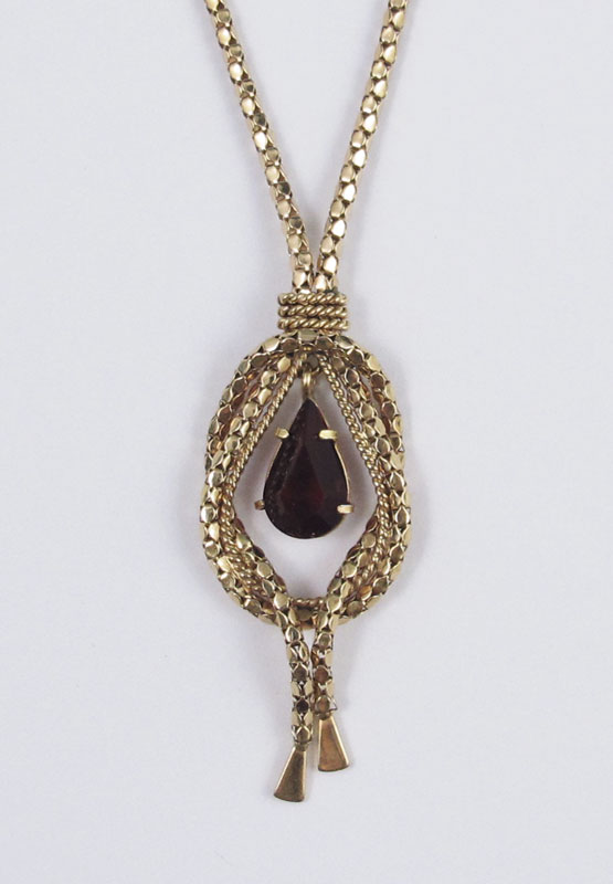 18K NECKLACE WITH RED STONE 18K 148a1d