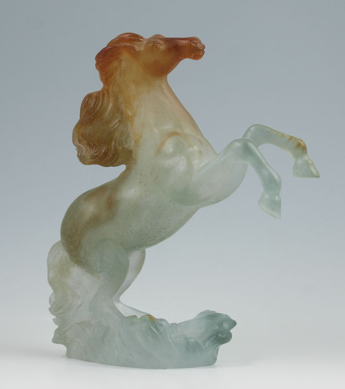 DAUM PATE DE VERRE ART HORSE Amber 148ab3