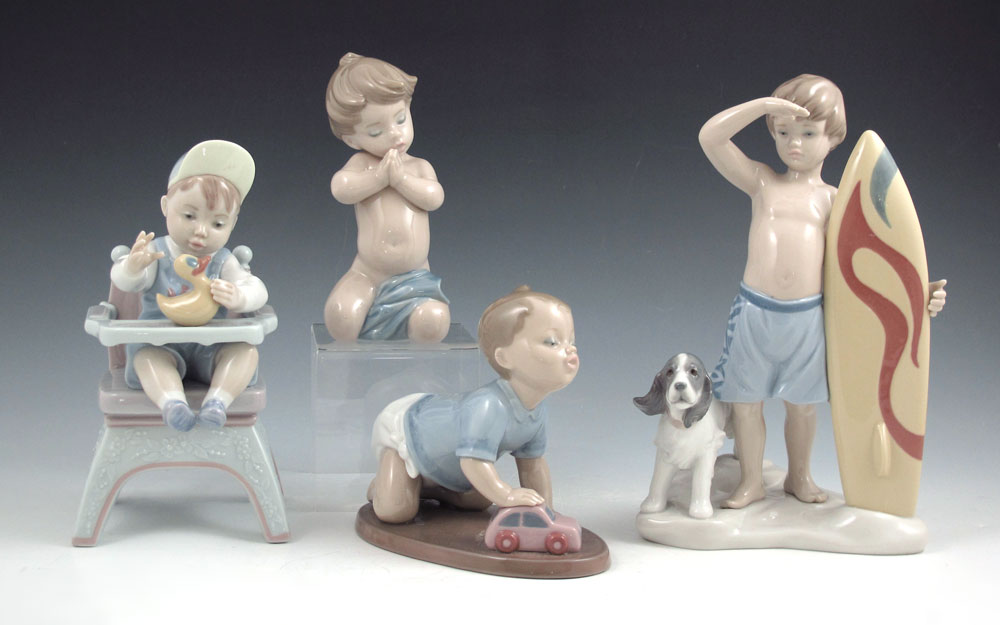 LLADRO PORCELAIN FIGURINES: 1) A CHILDS