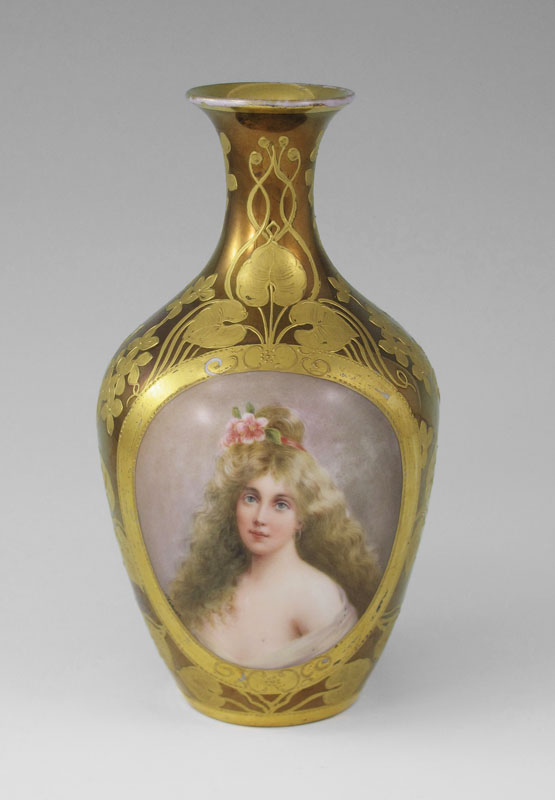 ROYAL VIENNA PORTRAIT VASE: Blonde