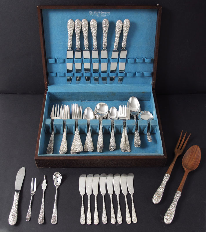 STIEFF ROSE STERLING FLATWARE SERVICE  148b12