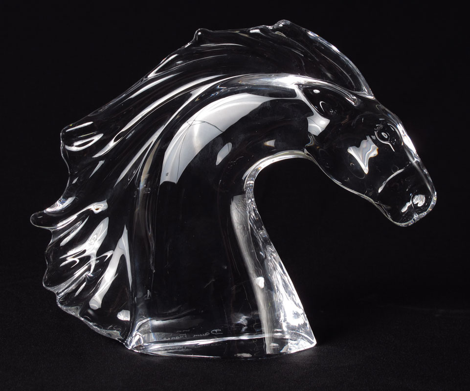 DAUM FRENCH CRYSTAL HORSE HEAD  148b2d