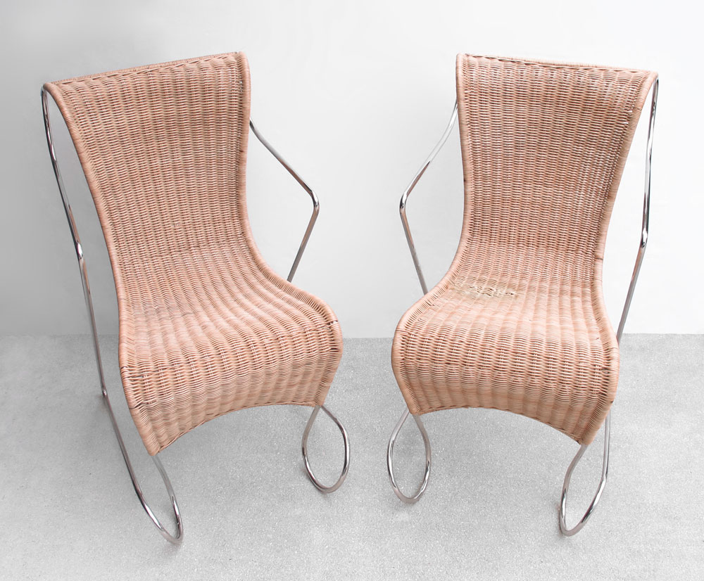 A PAIR OF RON ARAD ZIGO EASY CHAIRS: