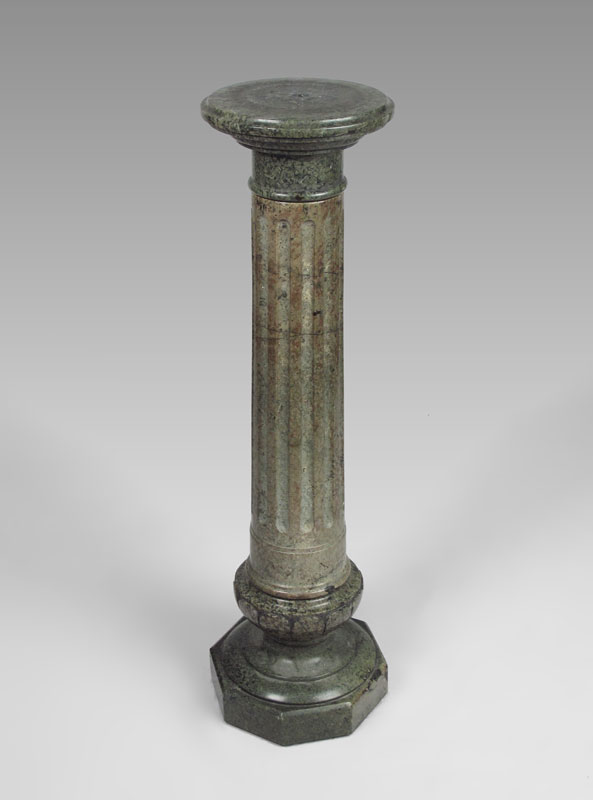 FLUTED GREEN MARBLE COLUMN PEDESTAL  148ba2