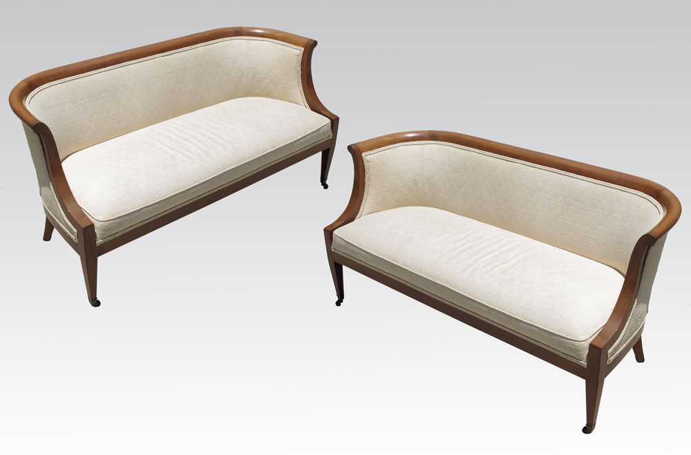 PAIR OF BIEDERMEIER STYLE SETTEES