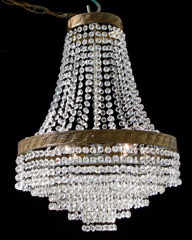 FRENCH EMPIRE STYLE CRYSTAL CHANDELIER  148bdf