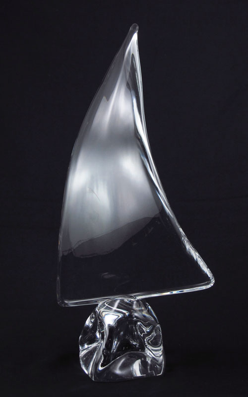 DAUM FRENCH CRYSTAL SAILBOAT SCULPTURE  148c7a