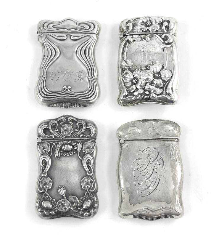 4 PIECE GILBERT STERLING ART NOUVEAU 148c98