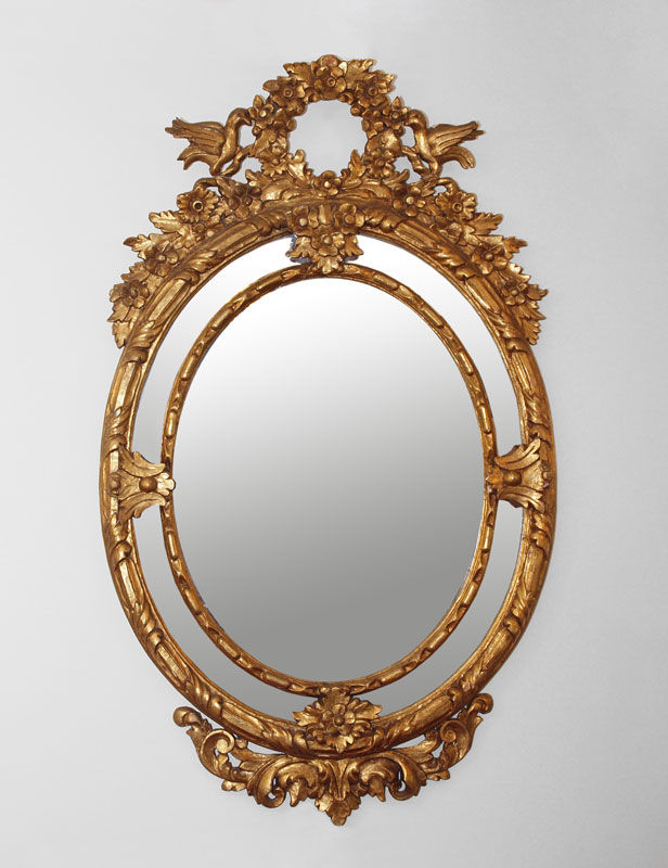 ORNATE ITALIAN GILT WOOD MIRROR: