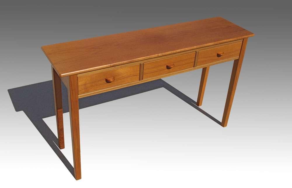 DANISH MOBLER TEAK CONSOLE TABLE  148ecc