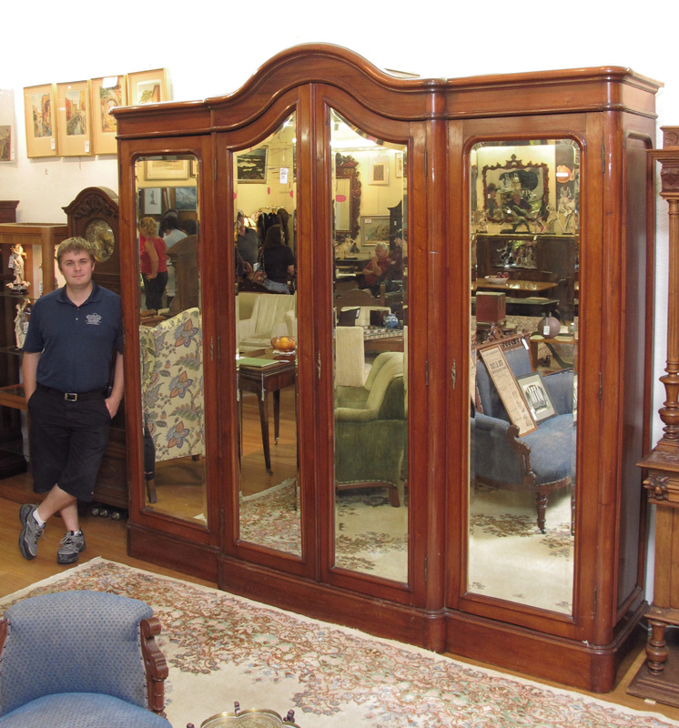 MONUMENTAL 4 DOOR FRENCH ARMOIRE: