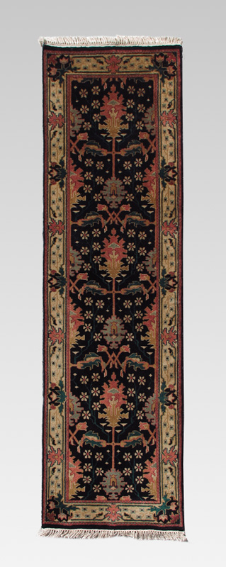 INDIAN HAND WOVEN WOOL RUNNER 8  148efe