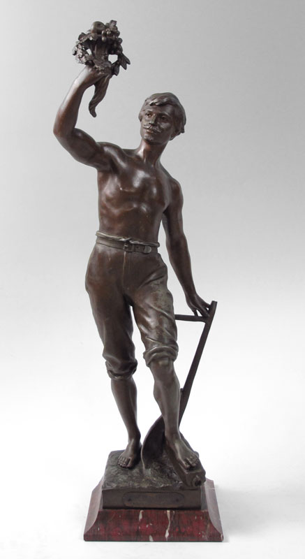 SPELTER SCULPTURE AFTER CHARLES PERRON