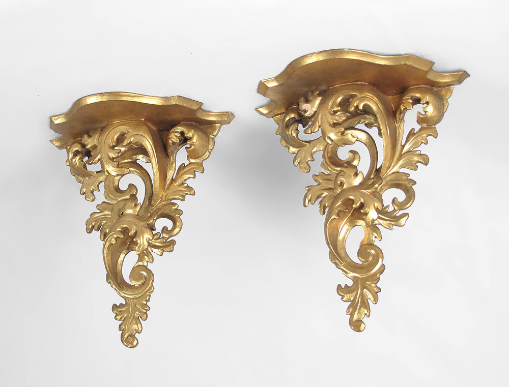 PAIR OF ITALIAN ROCOCO STYLE CARVED 148f23