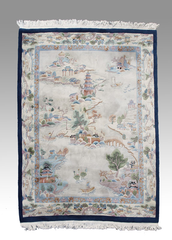 PICTORIAL MODERN CHINESE HAND KNOTTED 148f47