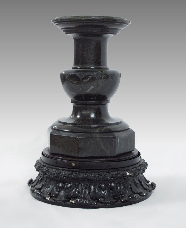 DIMINUTIVE BLACK MARBLE PEDESTAL  148fa6