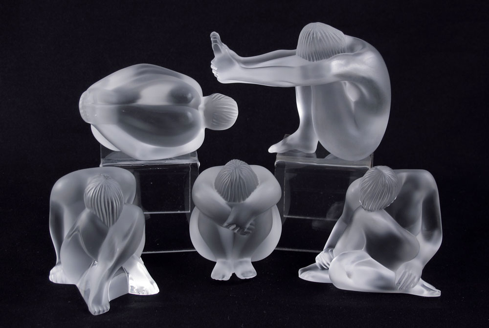 5 PIECE LALIQUE NUDE FIGURES 5 149035