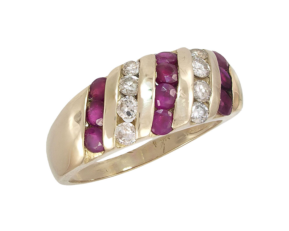 14K DIAMOND AND RUBY RING 14K 149049