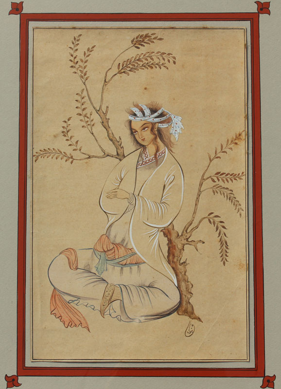 NINETEENTH CENTURY PERSIAN WATERCOLOR 1490b8