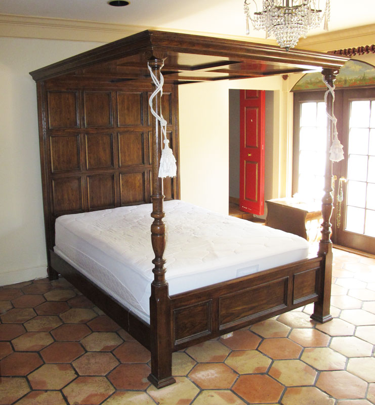 JACOBEAN STYLE OAK PANEL CANOPY