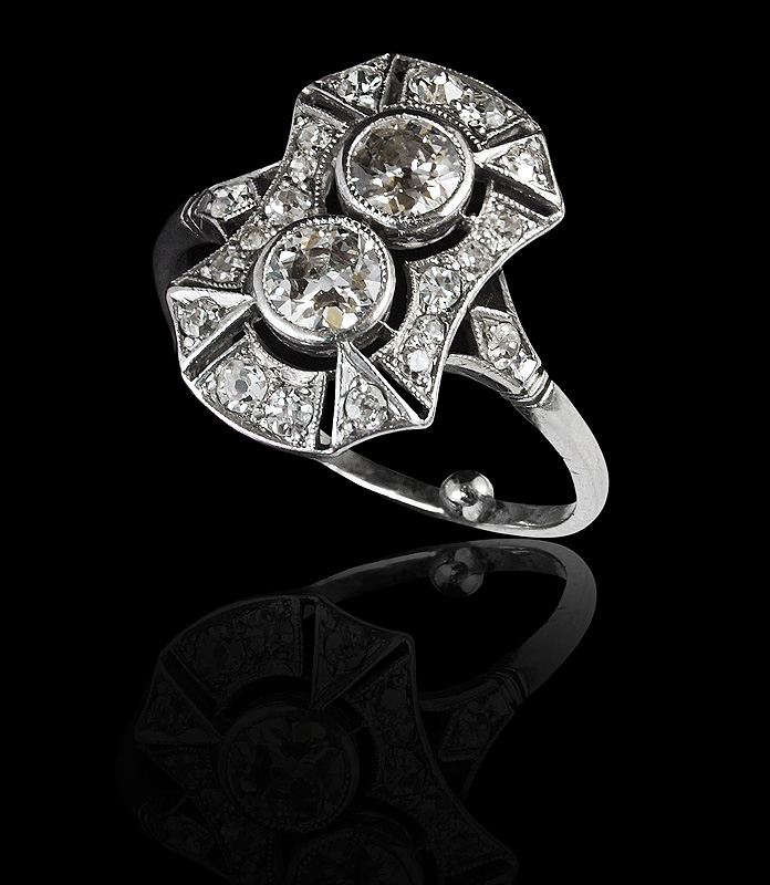 1920 s PLATINUM DIAMOND FILIGREE 1490ba