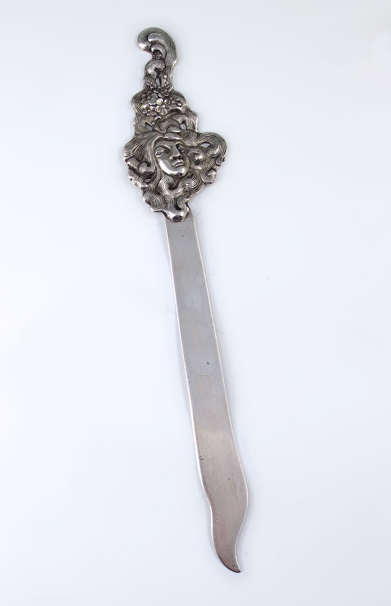 SHIEBLER ART NOUVEAU STERLING LETTER 1490e2