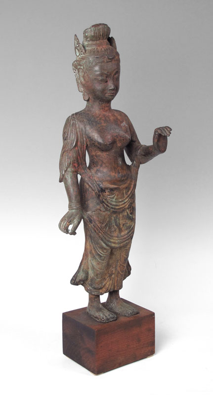 METAL CLAD BUDDHIST FIGURE Traces 1490fb