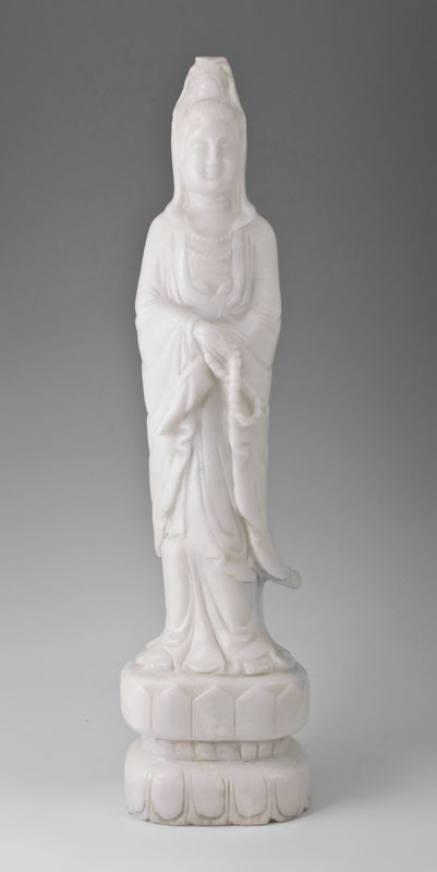 CARVED ALABASTER SCULPTURE OF QUAN 1490f8