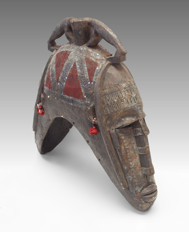 CARVED AFRICAN MARKA JANUS HEADDRESS: