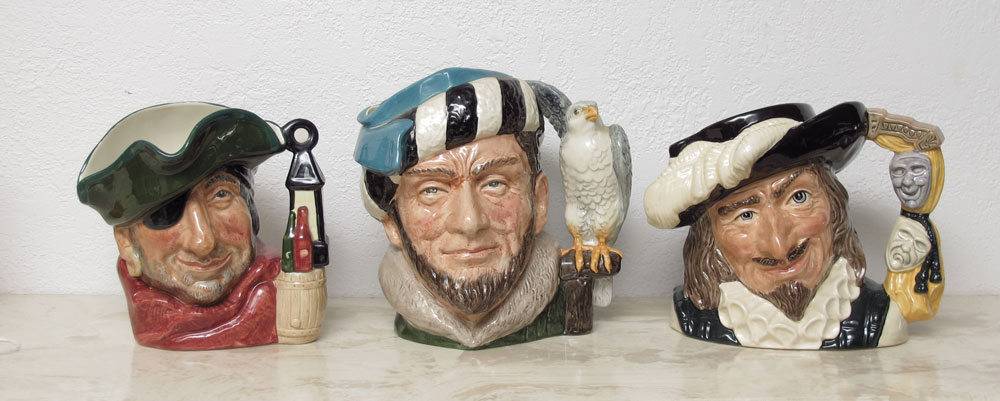 3 ROYAL DOULTON CHARACTER JUGS: